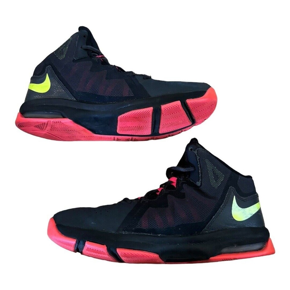 Nike‎ Air Max Basketball Shoes Black Volt Hot Lava Youth 5Y 653754-002